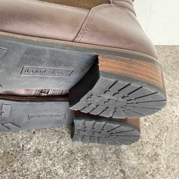 NEW David Tate Luxe Brown Leather Chelsea Boot Women’s Size 10 - Picture 10 of 10